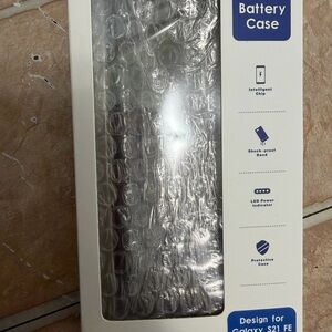 Battery Case for Galaxy S21 FE - Black Protective Power Case